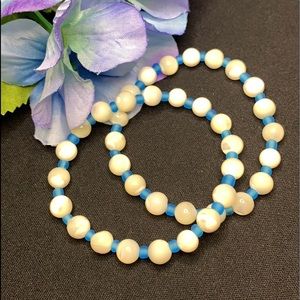 2 Glass Bead Bracelets